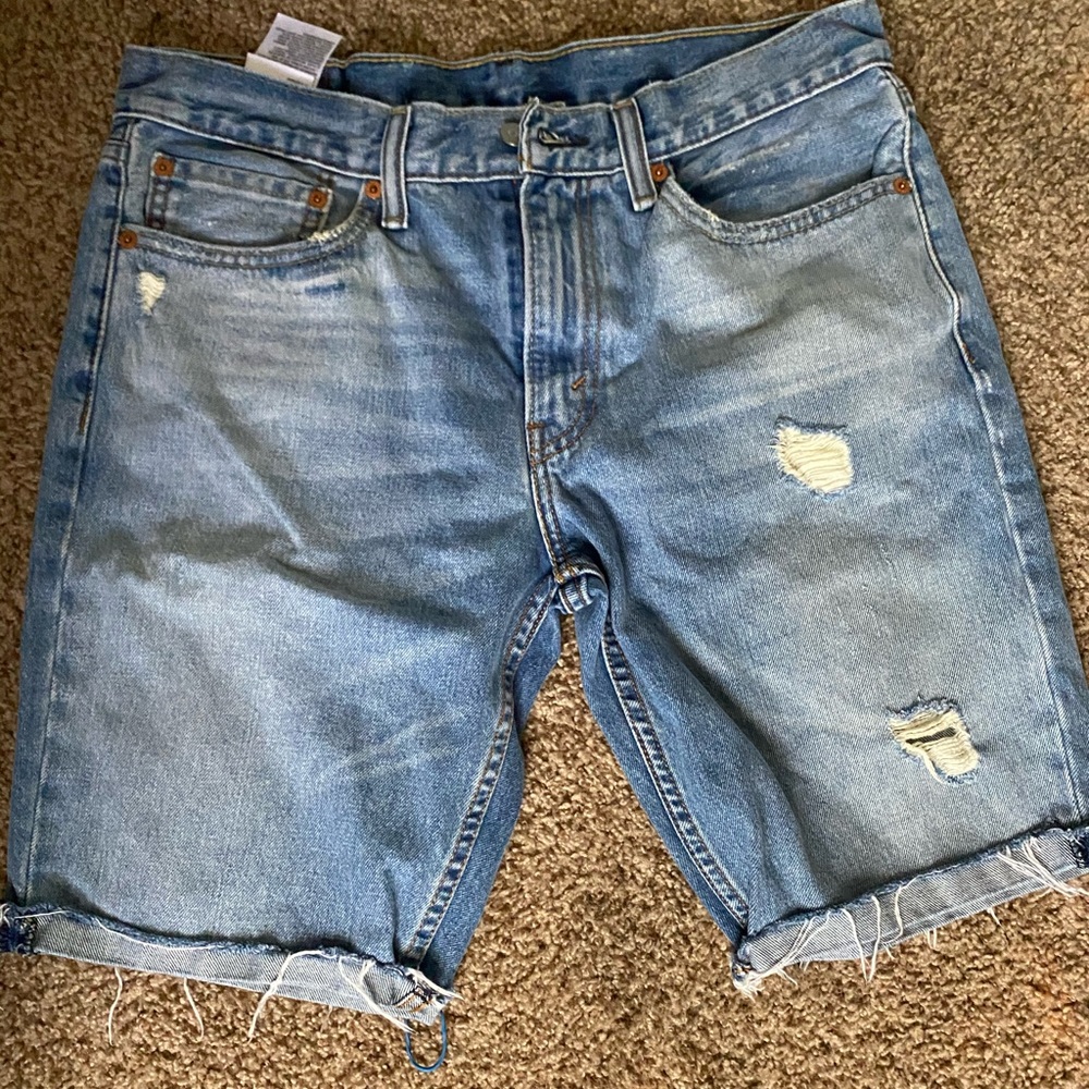 men’s levi denim jean shorts